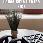 A coffee table with decor on it