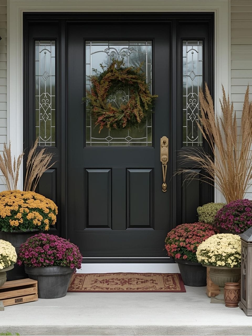 simple fall porch decor Rustic fall porch decorating ideas